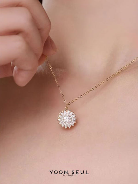 Collier Fleur de Soleil en Argent S925